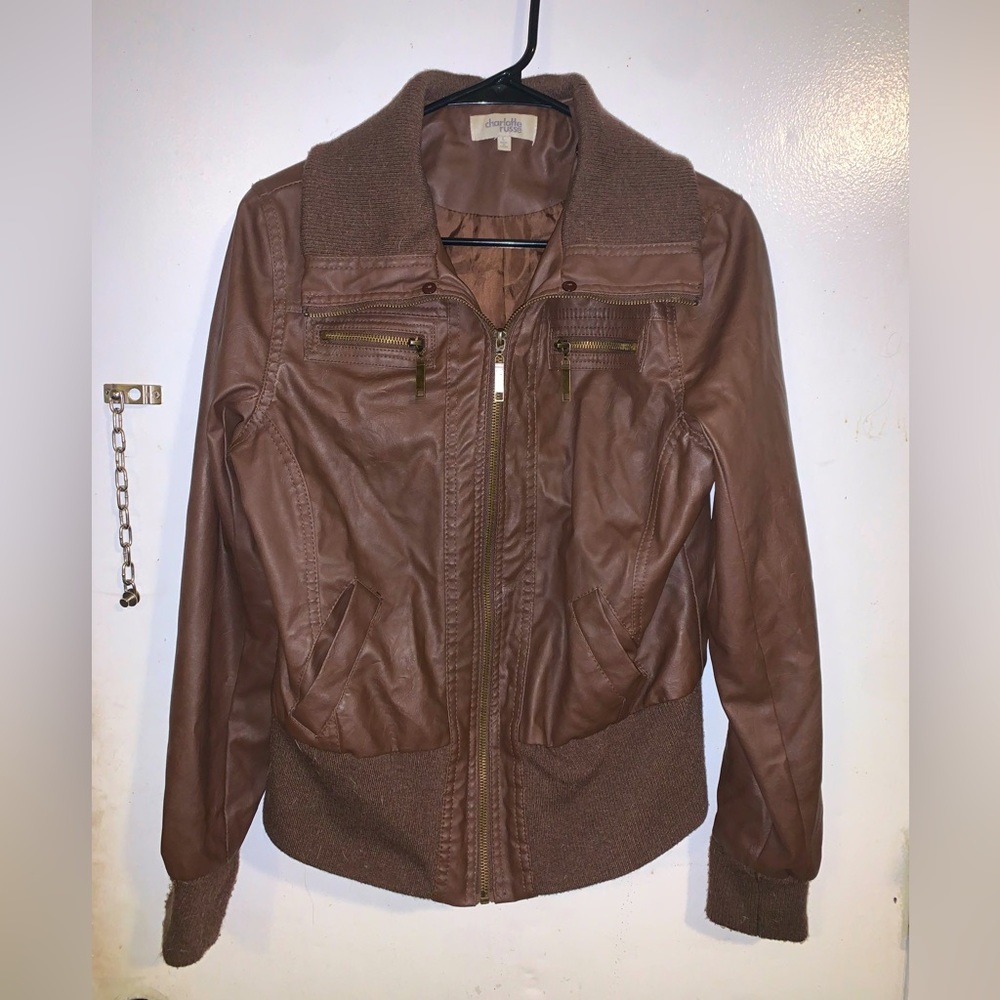 Charlotte Russe Brown Leather Jacket